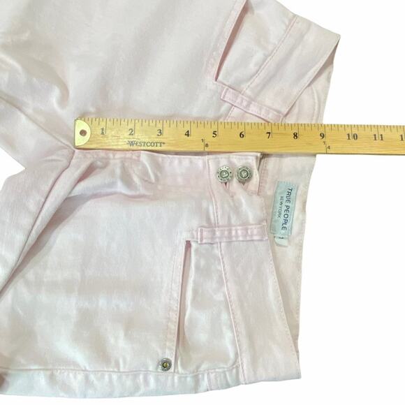 True People New York Pink Studded Capri Jeans Size 1 Juniors - Picture 11 of 14